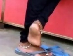 Indian Feet And Soles Teasing In Public